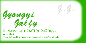 gyongyi galfy business card